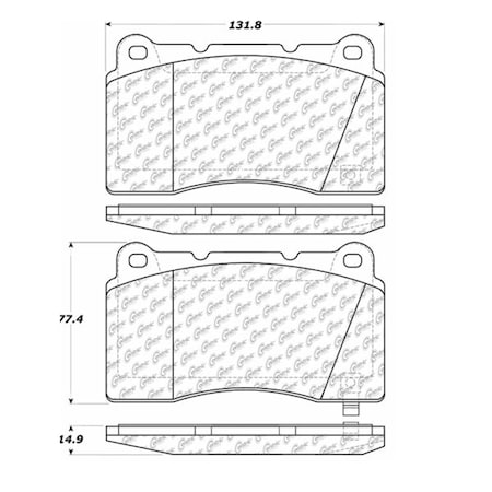 Centric Parts Posi-Quiet Ext. Wear Pad, 106.10010 106.10010